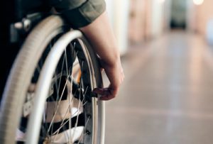 A person in a wheelchair