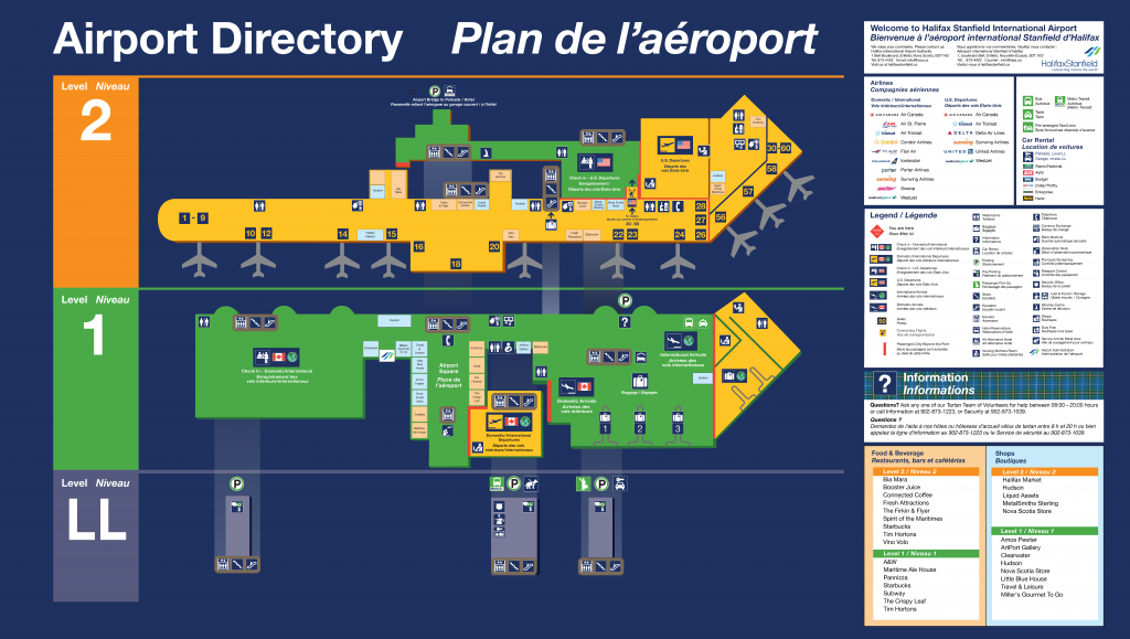 Airport directory map image